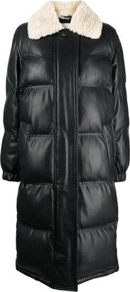 Fabiola quilted faux-leather coat