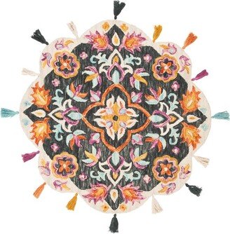 Novelty NOV574 Hand Tufted Rug - Blue/Pink - 6' round