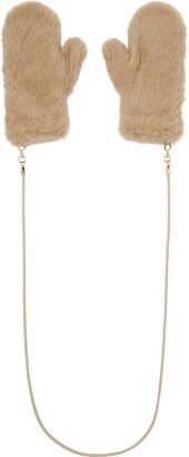 Beige Ombrato Mittens