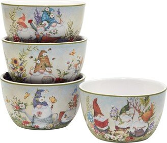 Garden Gnomes Set of 4 Ice Cream Bowl