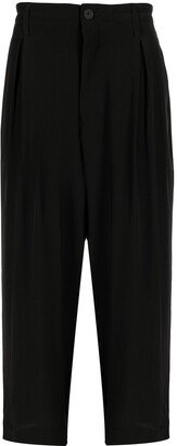 High-Waisted Straight Leg Trousers-AF