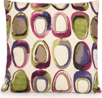 Wayzata Heather Abstract Stone Designs in Pin, Green Decorative Pillow Cover. Accent Throw Pillow, Home Decor.