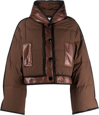 Contrast-Trim Padded Jacket