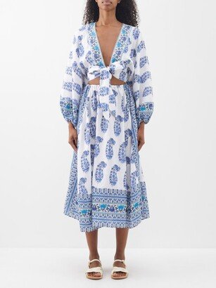 Mar Floral-print Organic-cotton Dress