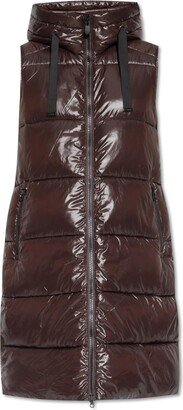 'iria' Quilted Vest With Hood