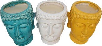 Set of 3 Buddha Citronella Candle, 8.5 Multi 40oz 9.0H - 7.0 x 7.0 x 9.0