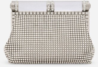 Mesh bag with rhinestone detailing