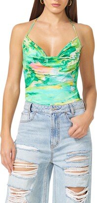 Alayna Cowl Neck Halter Bodysuit