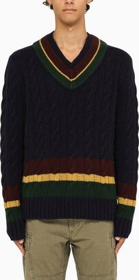 Wool navy jumper