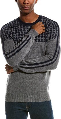 Houndstooth Wool & Cashmere-Blend Sweater