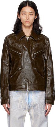 Brown Demon Leather Jacket