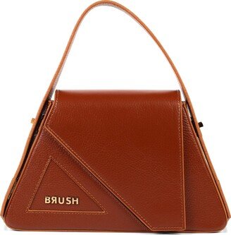 Brush by Mg Baby Ruler Brown Leather Bag