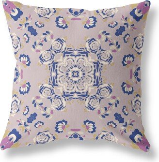 Amrita Sen Designs Amrita Sen Rose Wreath Indoor Outdoor Pillow Zip-AA