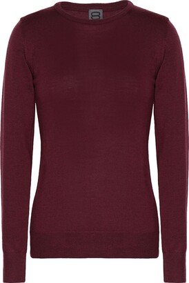 Merino Wool Essential Crewneck Sweater Sweater Burgundy