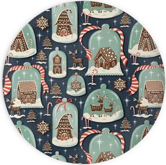 Plates: Christmas Gingerbread Village - Blue Plates, 10X10, Multicolor