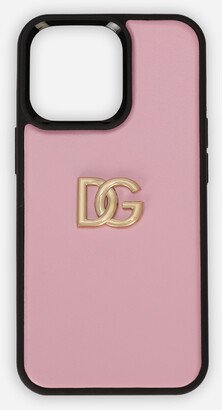 Calfskin iPhone 13 Pro cover with logo-AB