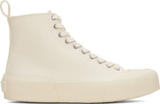 Off-White Cap Toe High-Top Sneakers