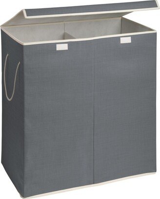 2-Compartment Sorting Hamper, Gray