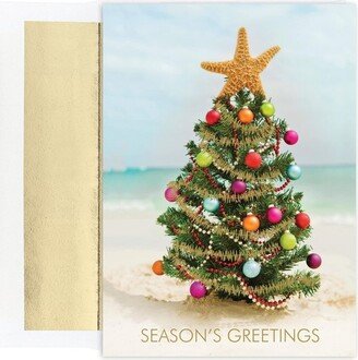 Beach Christmas Tree Masterpiece Studios Boxed Holiday Cards