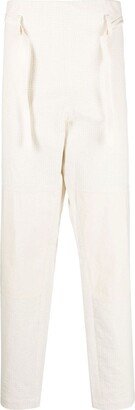 Paperbag-Waist Tapered Trousers