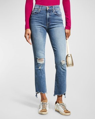 The Insider Crop Step Chewed-Hem Jeans