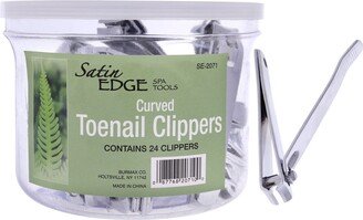 Curved Toenail Clippers by Satin Edge for Unisex - 24 Pc Nail Clipper