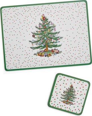 Polka Dot Placemat and Coaster Set