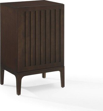 Asher Record Storage Stand Dark Brown