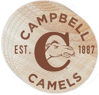 Campbell University Fighting Camels Wood Coaster Engraved 4-Pack