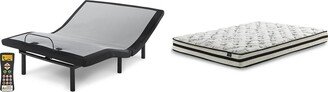 8 Inch Chime Innerspring Black/White 2-Piece Mattress Package-AA