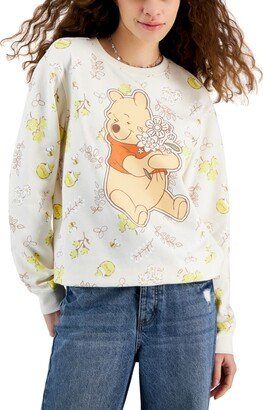 Juniors' Winnie-The-Pooh Hunny-Pot-Print Sweatshirt