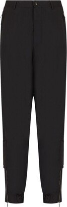 Ankle-Zip Slim-Cut Wool Trousers