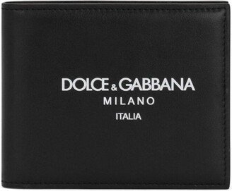 Logo-Print Leather Wallet-AE