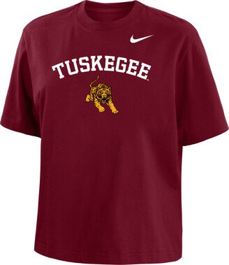 Women's College (Tuskegee) Boxy T-Shirt in Red