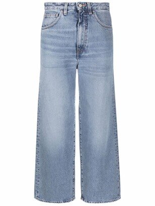 High-Waisted Wide-Leg Jeans-AE