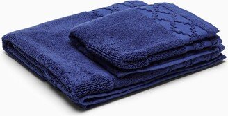 Marcelo Burlon HOME Blue cotton towels