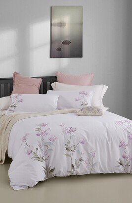 Rose Hydrangea Embroidered Duvet Set