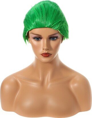 Unique Bargains Wigs Wigs for Women 12 Green with Wig Cap Anime Style Wig