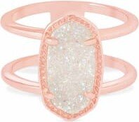 Elyse Rose Gold Ring in Iridescent Drusy