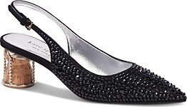 Women's Soiree Pointed Toe Jet Crystal Slingback Pumps