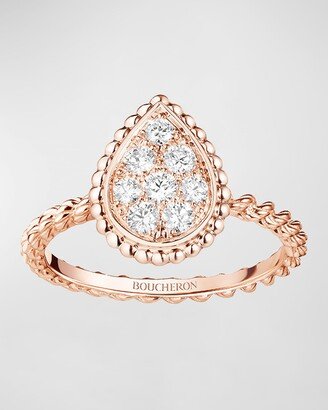 Pink Gold Serpent Boheme Diamond Ring, EU 53 / US 6.25