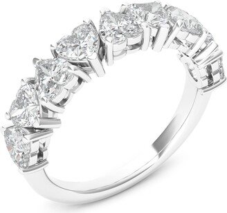 Alternating Hearts Lab Created Diamond Half Eternity Ring