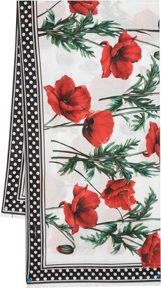 Floral-Print Beach Towel-AA