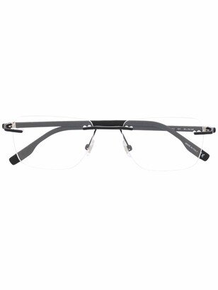 Matte-Effect Frameless Glasses