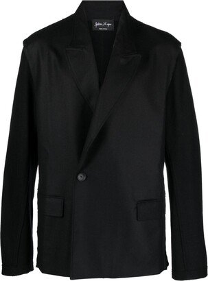 Peak-Lapels Single-Breasted Blazer