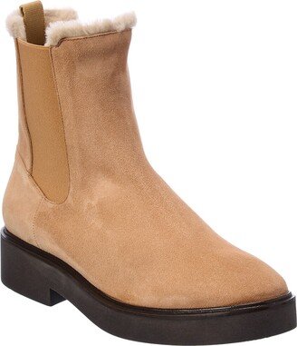 Cozy Suede & Shearling Chelsea Boot
