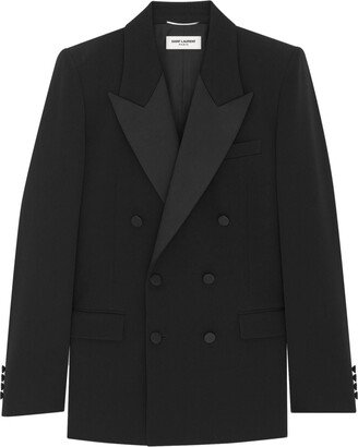 Double-Breasted Wool Blazer-AR