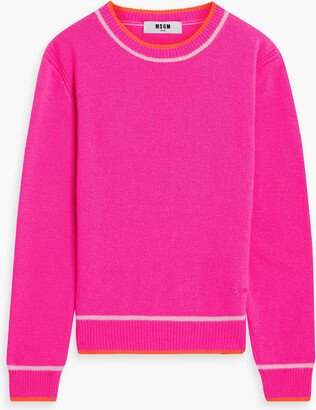 Neon wool and cashmere-blend sweater