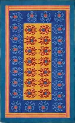 Brocade Royal Blue tablecloth-AA