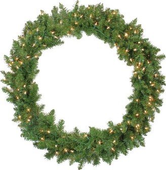 Northlight Pre-Lit Rockwood Pine Artificial Christmas Wreath, 36-Inch, Clear Lights